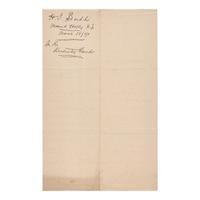 [Presidential] Roosevelt, Theodore. Autograph Note, signed