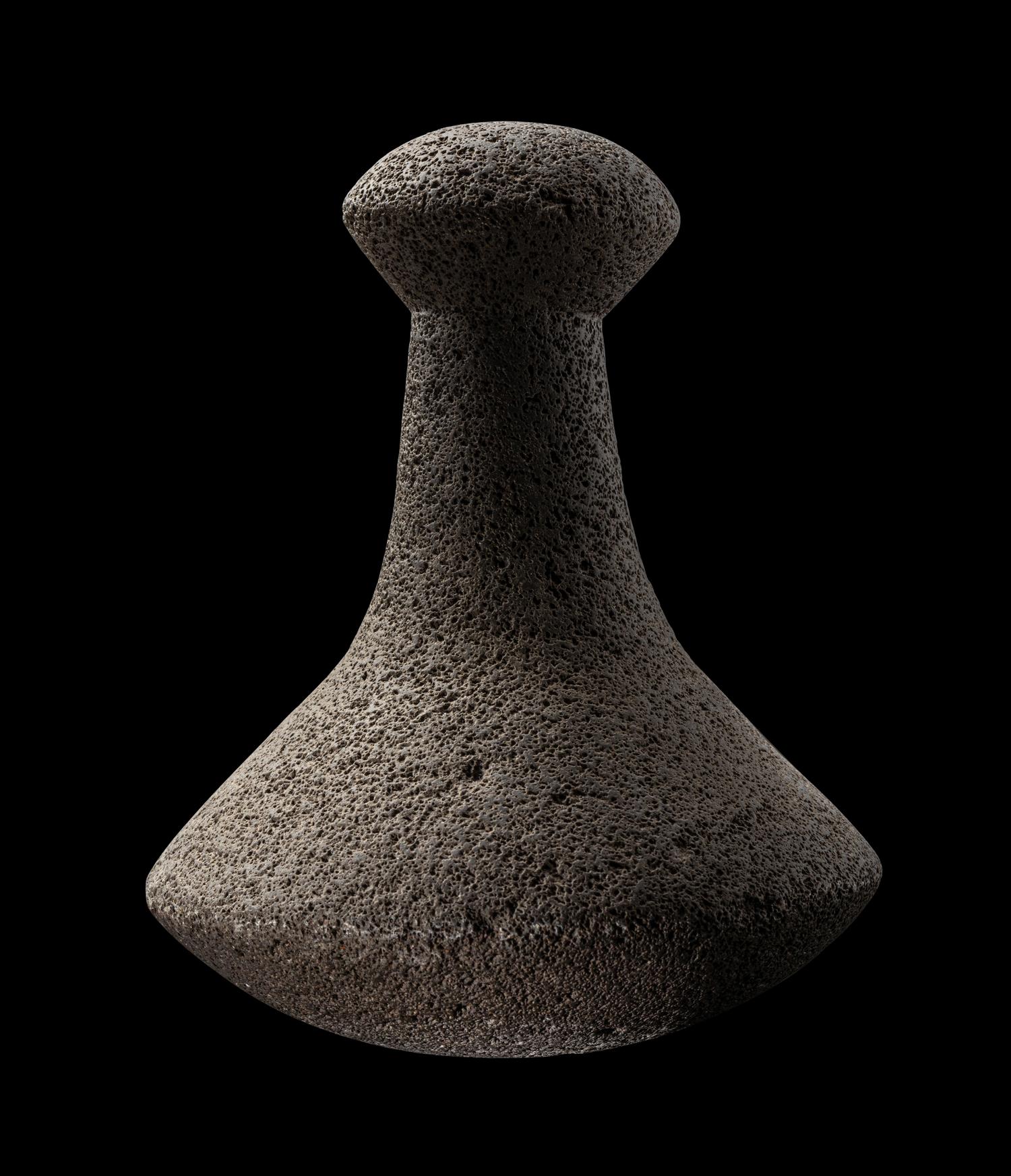 A Hawaiian Basalt Poi Pounder