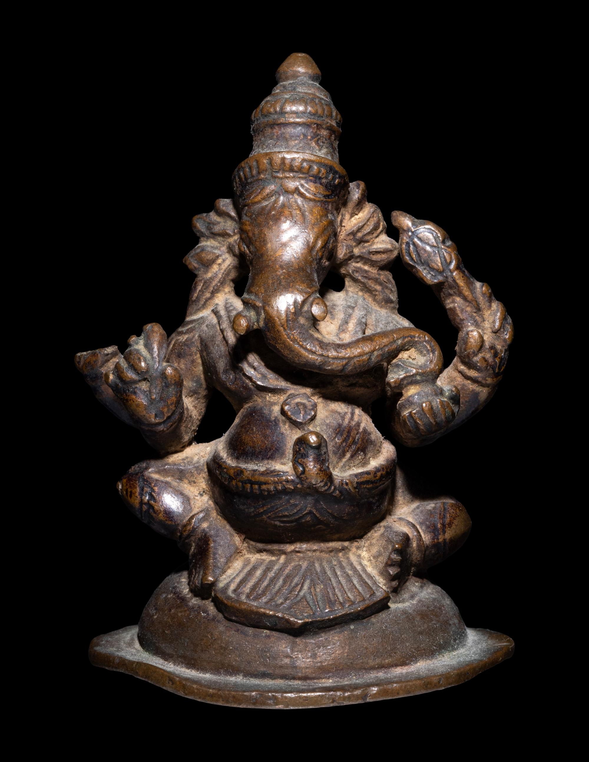 An Indian Bronze Figure of Ganesha