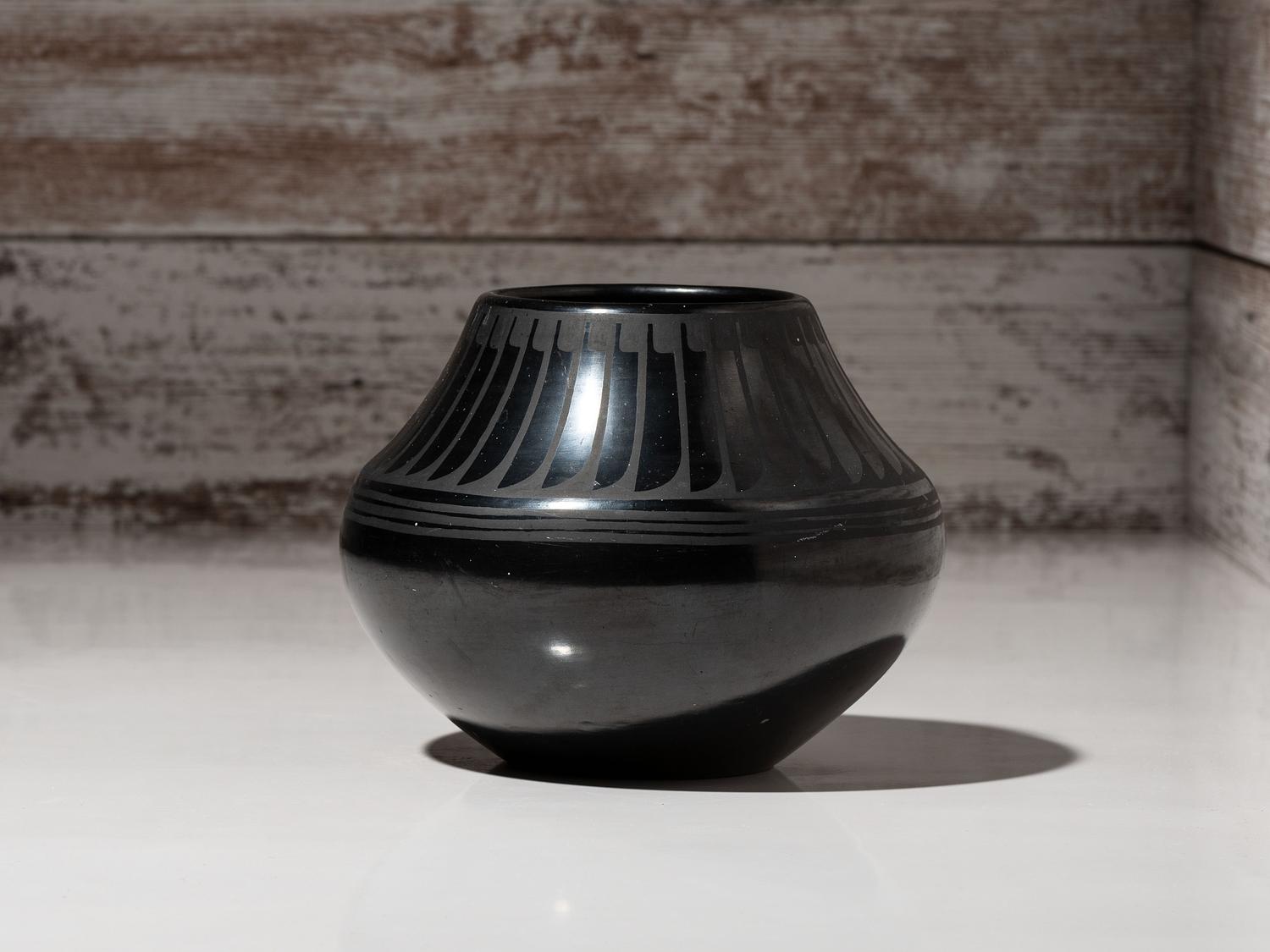 Blackware Pottery Vase, 1943-1954