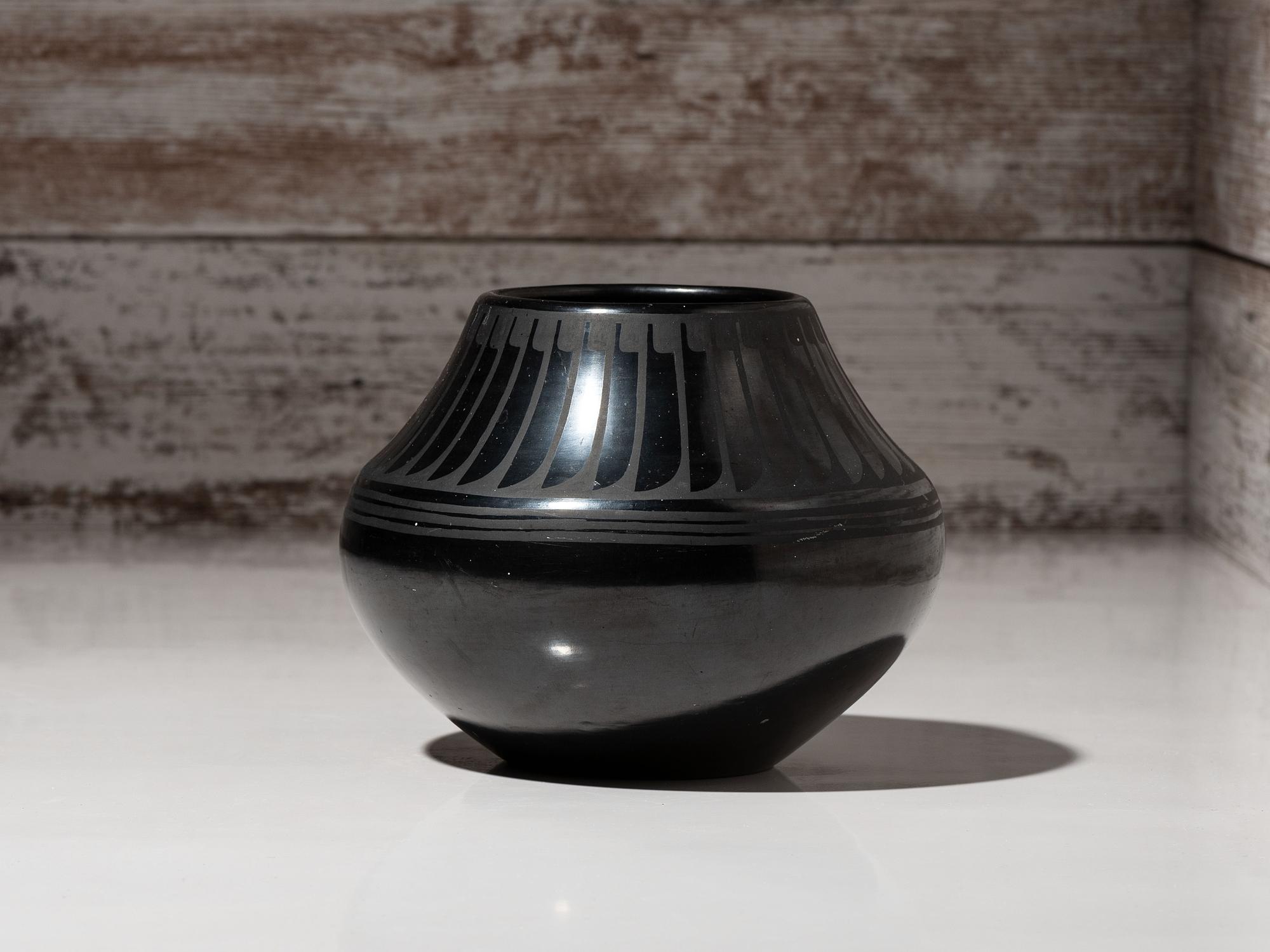 Blackware Pottery Vase, 1943-1954