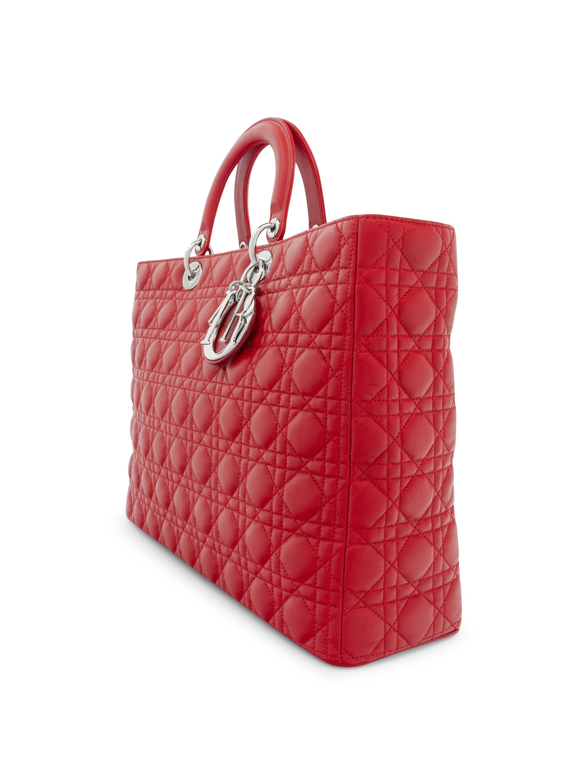 Christian Dior Red Large Lady Dior Bag, 2010