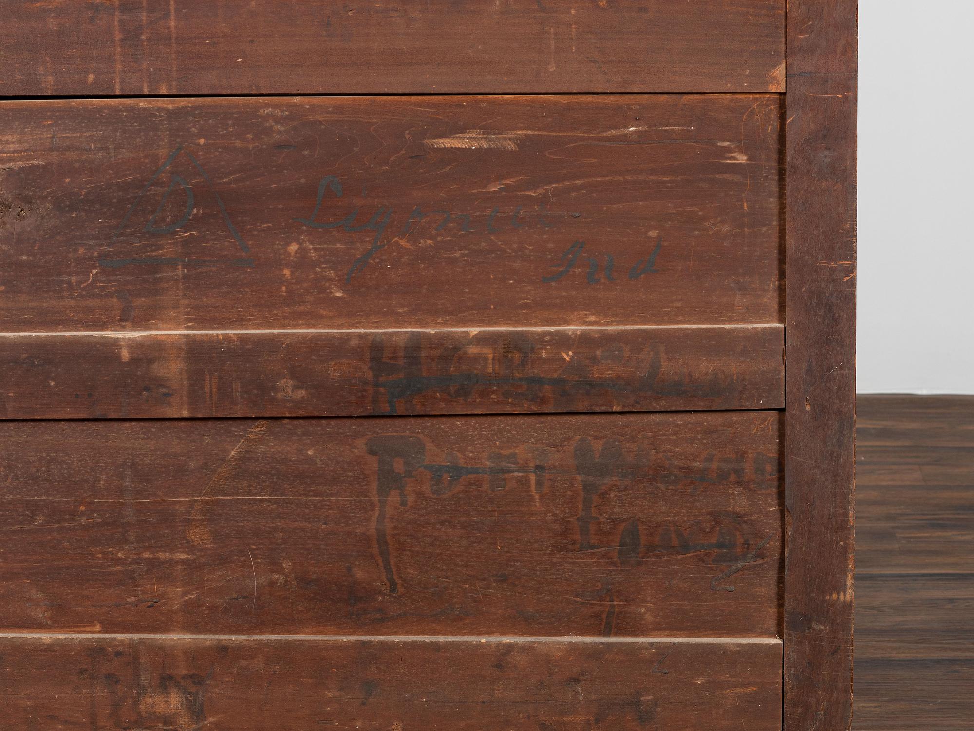 A Classical Cherrywood, Tiger and Bird's Eye Maple Chest of Drawers