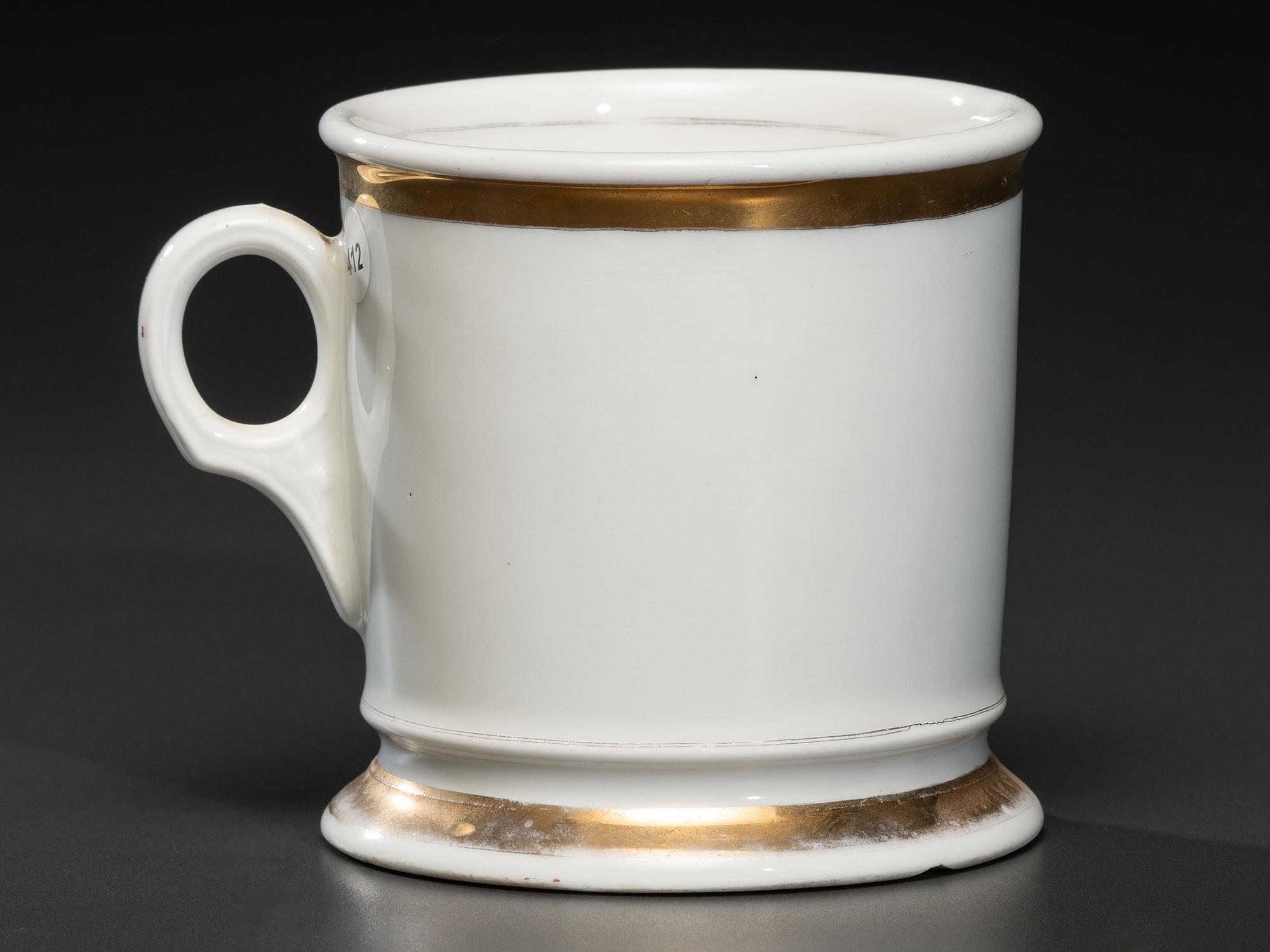 A Creamery Separator's Porcelain Occupational Shaving Mug
