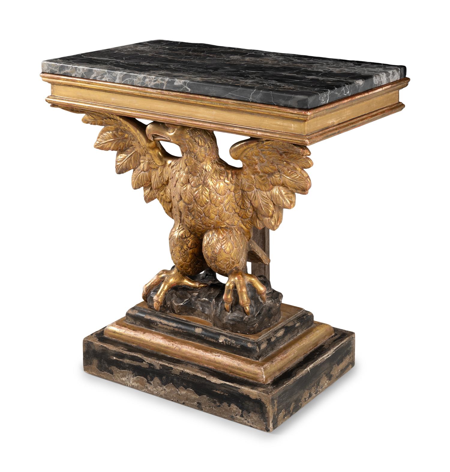 A George II Style Giltwood Marble-Top Pier Table