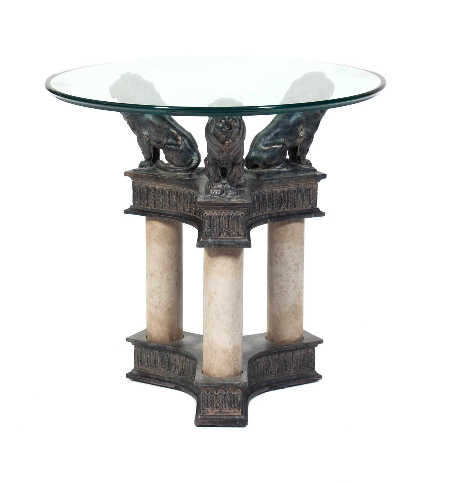 A Neoclassical Gilt Metal Mounted Stand Height 17 3/4 inches. — SECOND HALF 20TH CENTURY