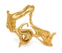 A Modernist 18 Karat Yellow Gold Brooch, Ed Wiener, 12.00 dwts.