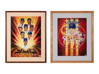 A Group of Hall of Fame Pitcher Signed Autograph Ron Lewis Prints (Including 300 Wins Print, Beckett Authentication Services Letters BAS Certified),