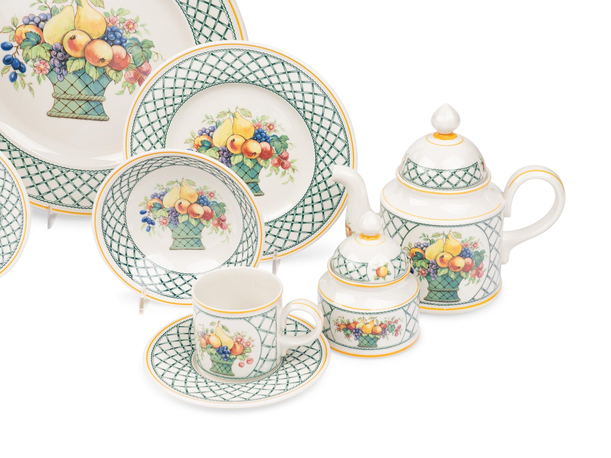 A Villeroy and Boch Basket Dinner Service