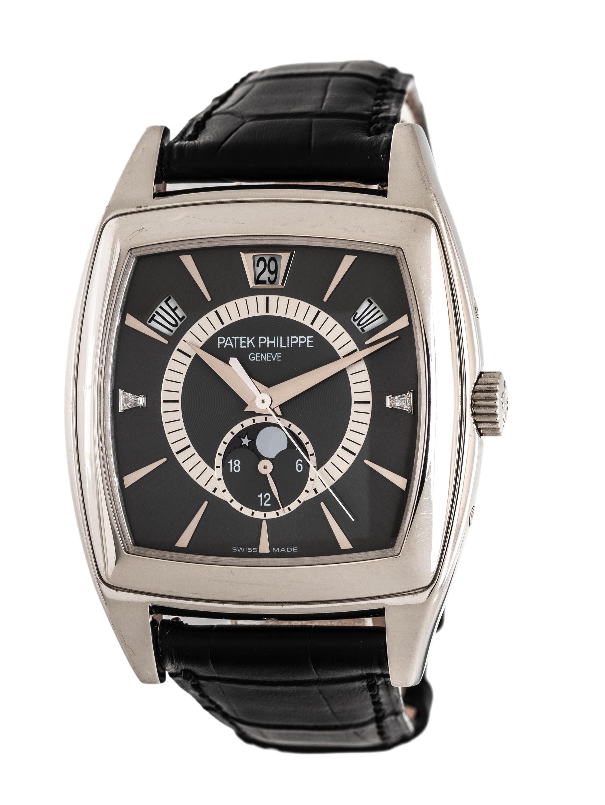 Patek Philippe, Ref. 5135P, Platinum Annual Calendar Moonphase Watch, with Box, Manuals, and Extract from the Archives