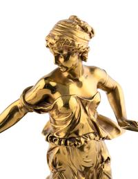 A Pair of Continental Gilt Bronze Figures