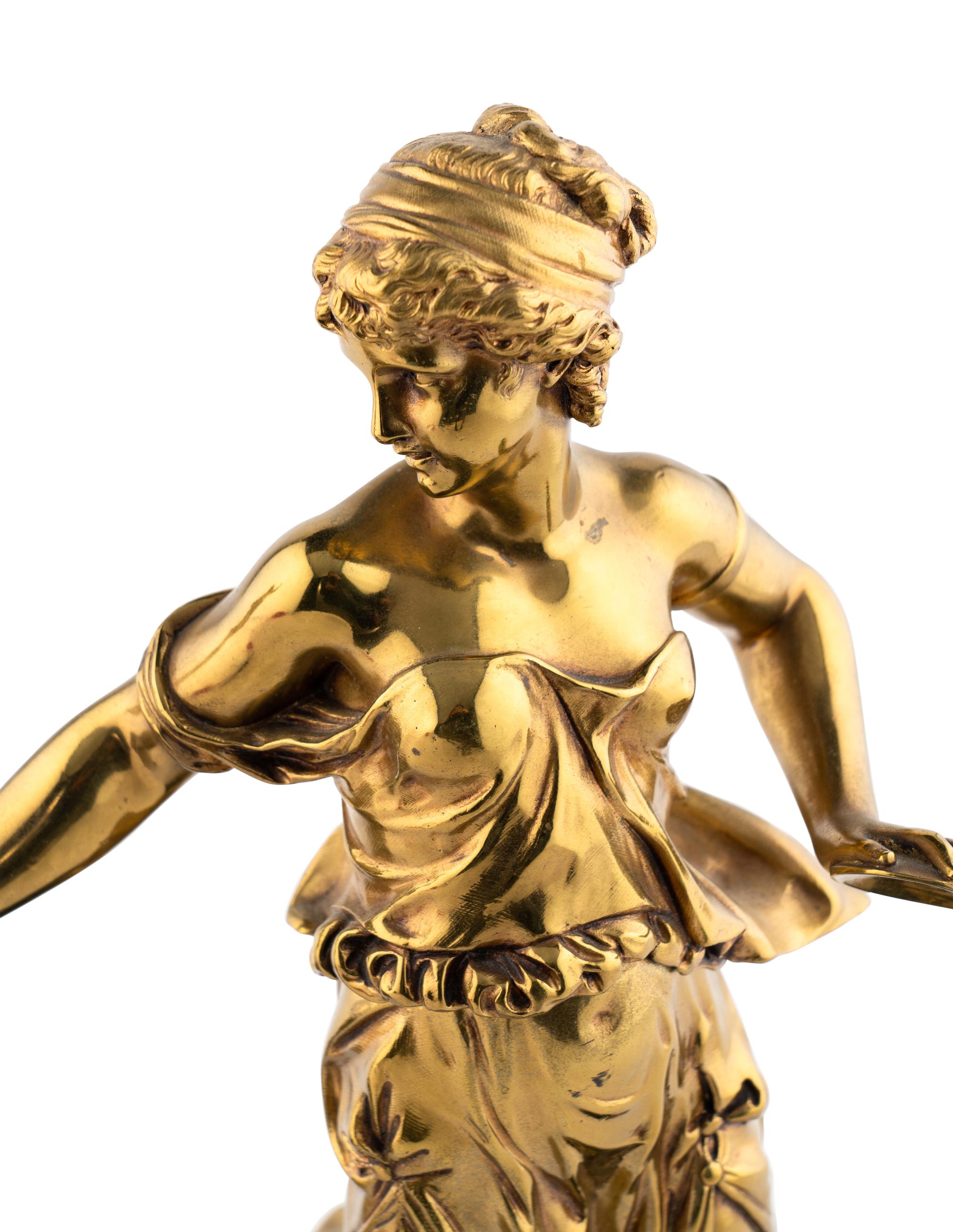A Pair of Continental Gilt Bronze Figures