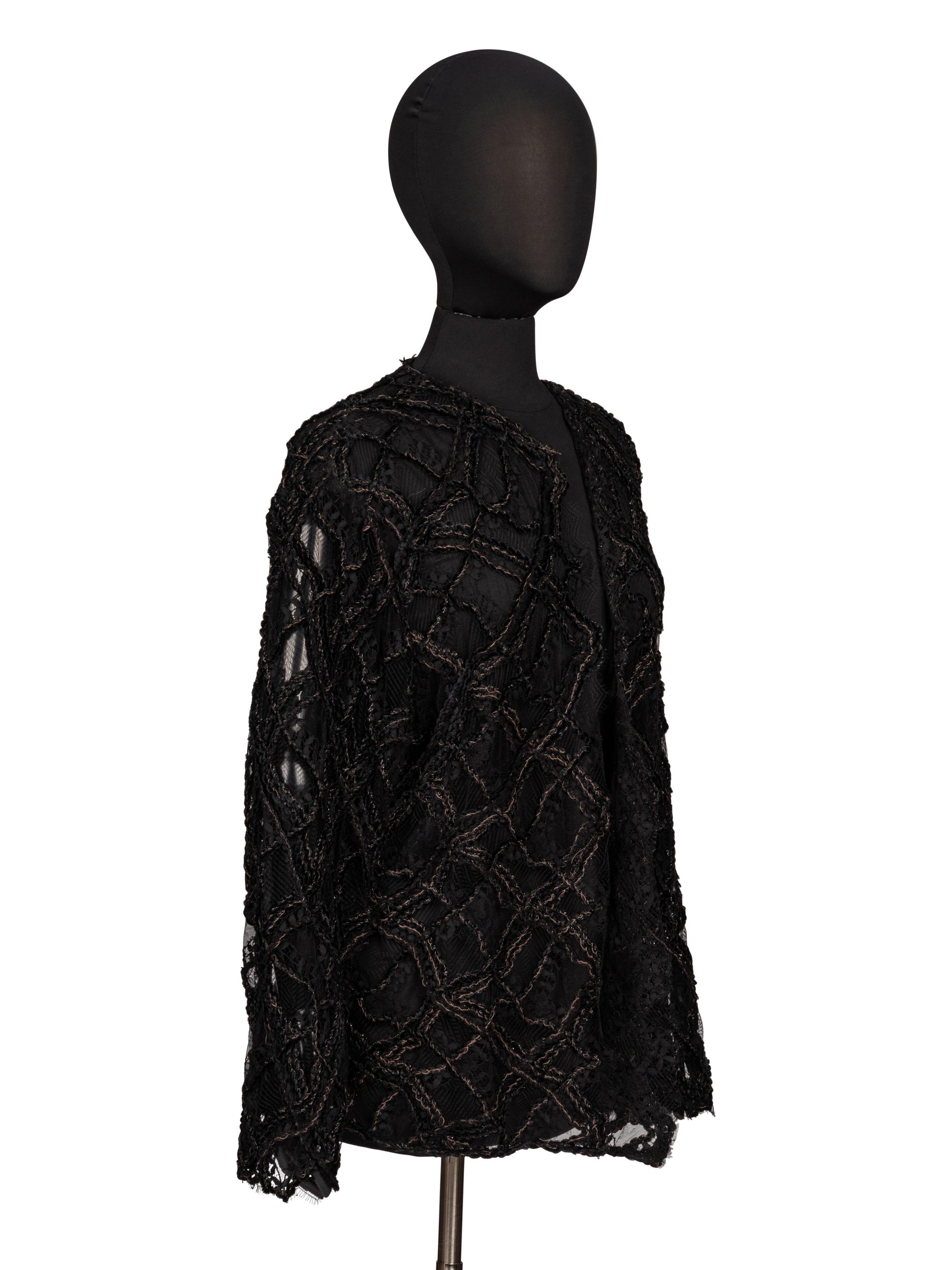 Chanel, Black Lace Cardigan Jacket