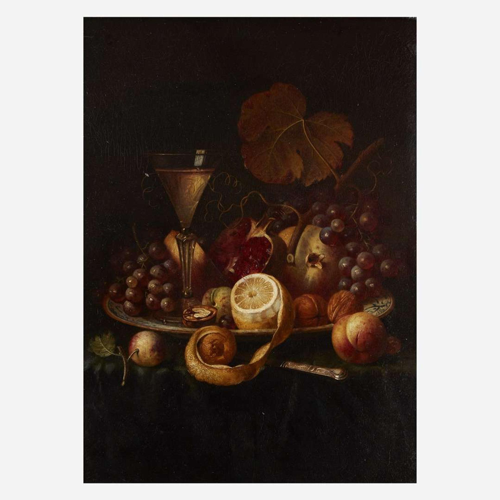 Manner of Severin Roesen (American, 1815-1872) Still Life with Fruit