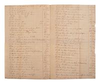 [ENSLAVEMENT & ABOLITION]. A group of 4 estate documents listing individual enslaved persons, most by name. [Lincoln County, KY], 1809-1830.