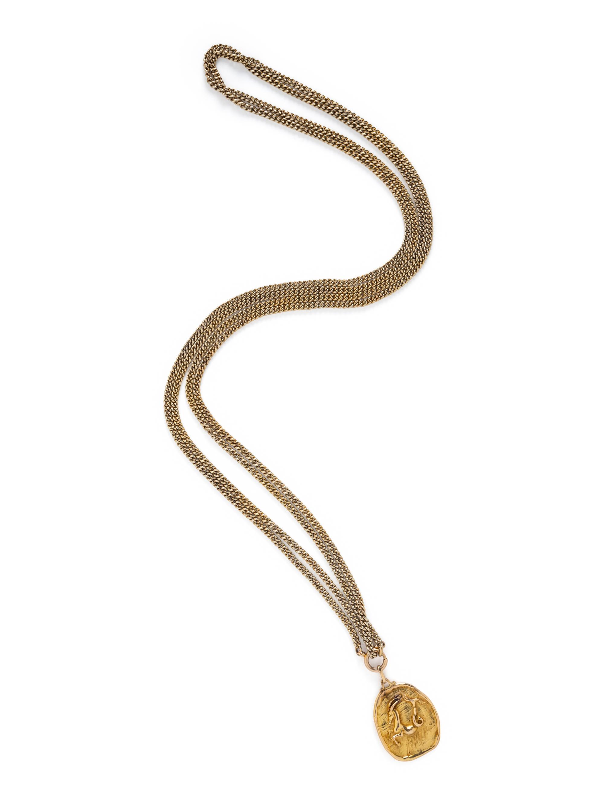 YELLOW GOLD PENDANT NECKLACE
