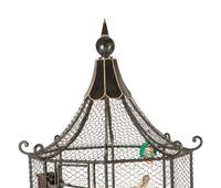 A Chinese Style Bird Cage and Stand