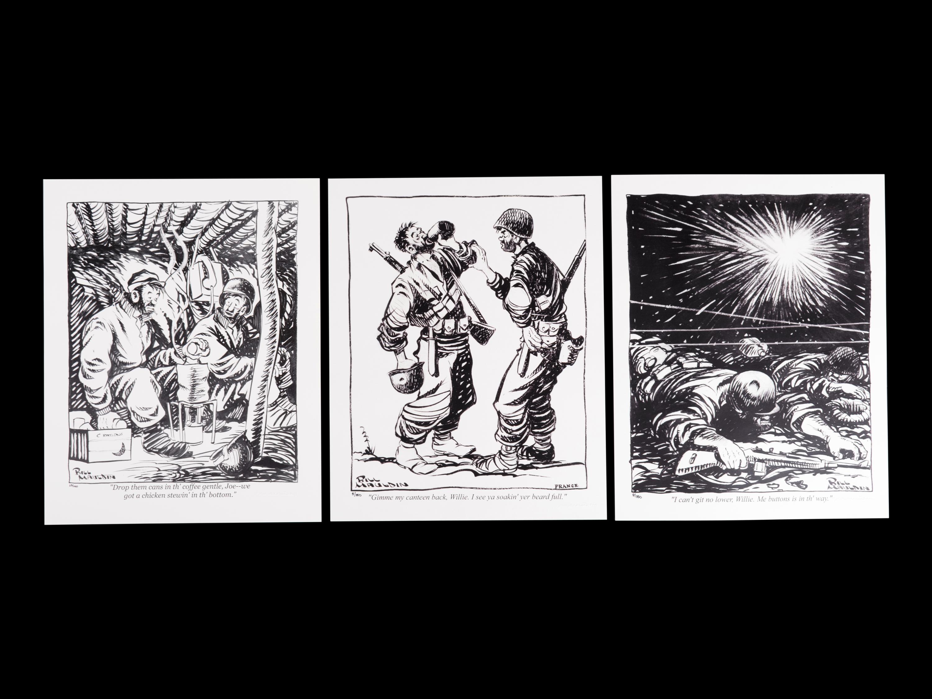 (Cartoon Art) MAULDIN, Bill (1921-2003). A group of 11 Bill Mauldin Items; comprising: