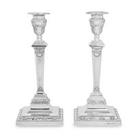 A Pair of Victorian Silver Candlesticks