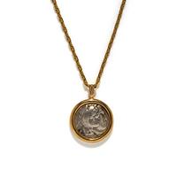 A Greek Silver Drachm with Alexander the Great — Set in a gold pendant
