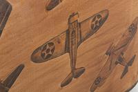 A Vintage Airplane Decorated Travel Case