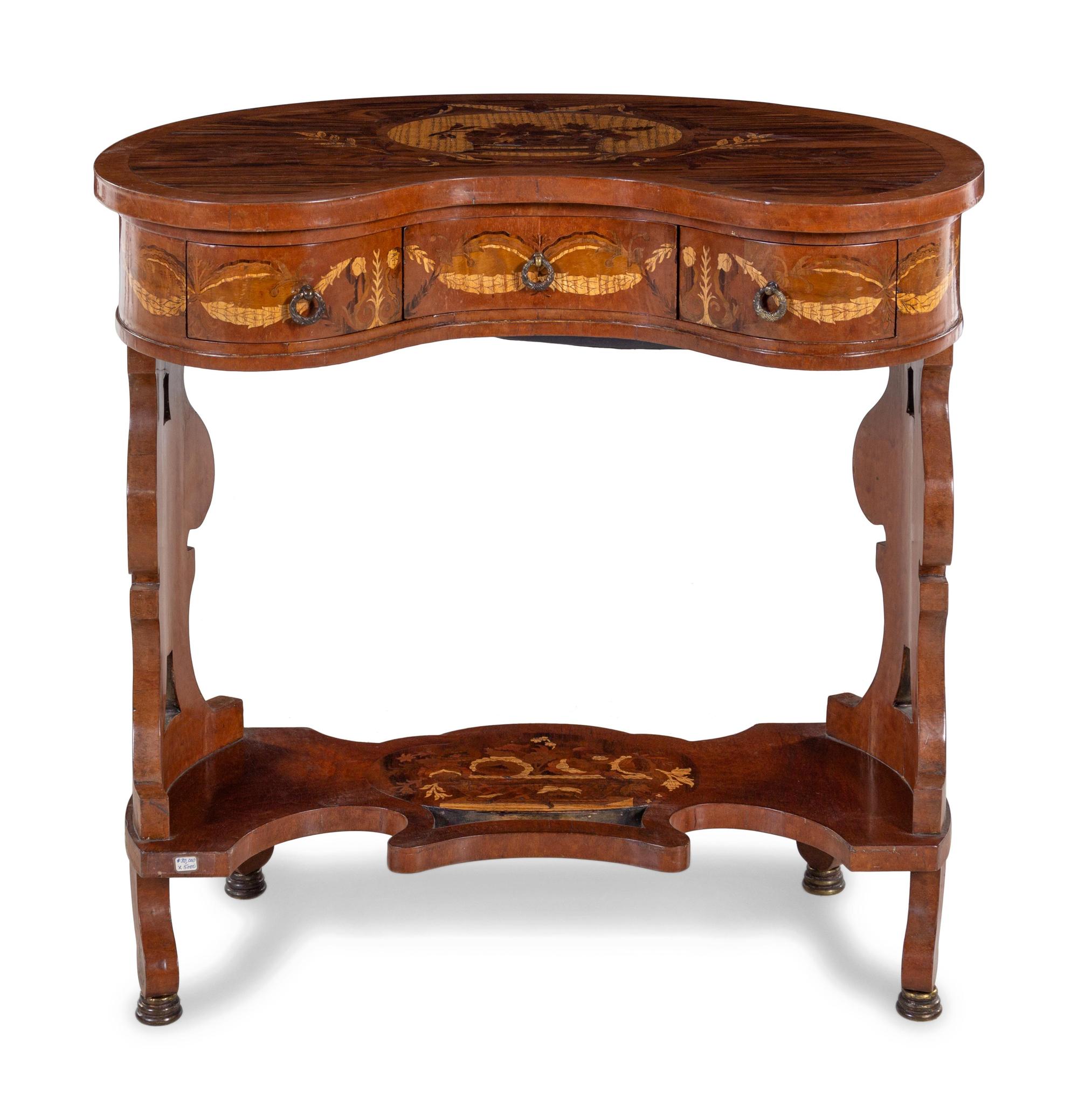 A Louis XV Style Marquetry Dressing Table