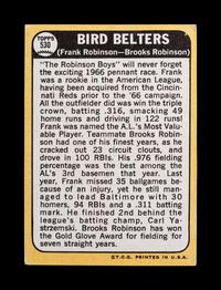 A 1968 Topps Bird Belters Card No. 530 Signed by Frank Robinson and Brooks Robinson