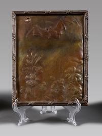 Three Art Nouveau Repoussé Metal Wall Plaques
