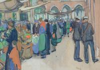 A Busy Market, Venice
