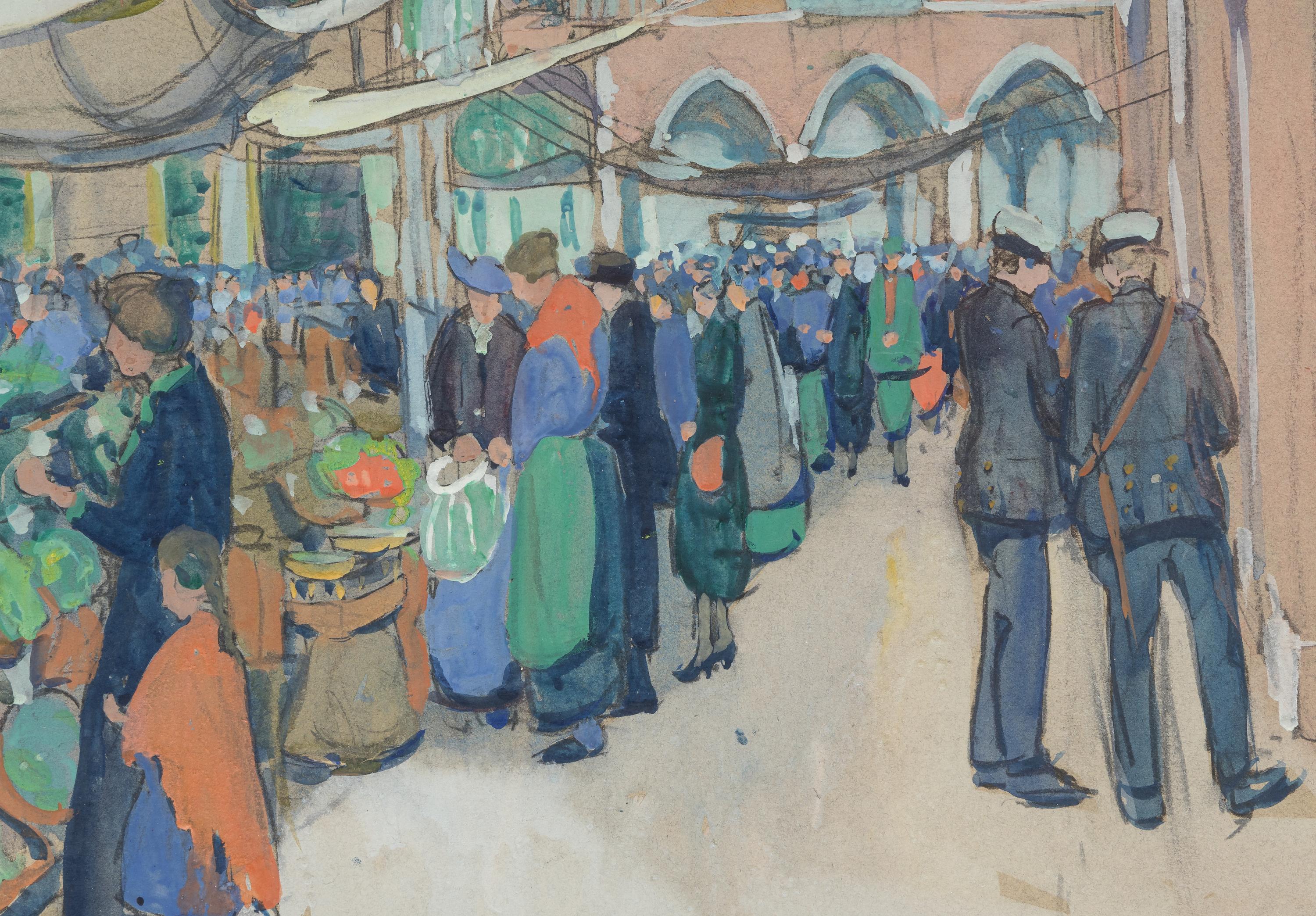 A Busy Market, Venice