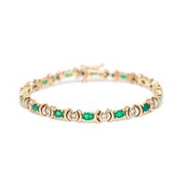 EMERALD AND DIAMOND BRACELET