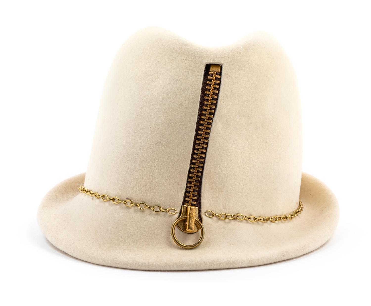 Yves Saint Laurent Early Hat with Zipper, 1960-70s