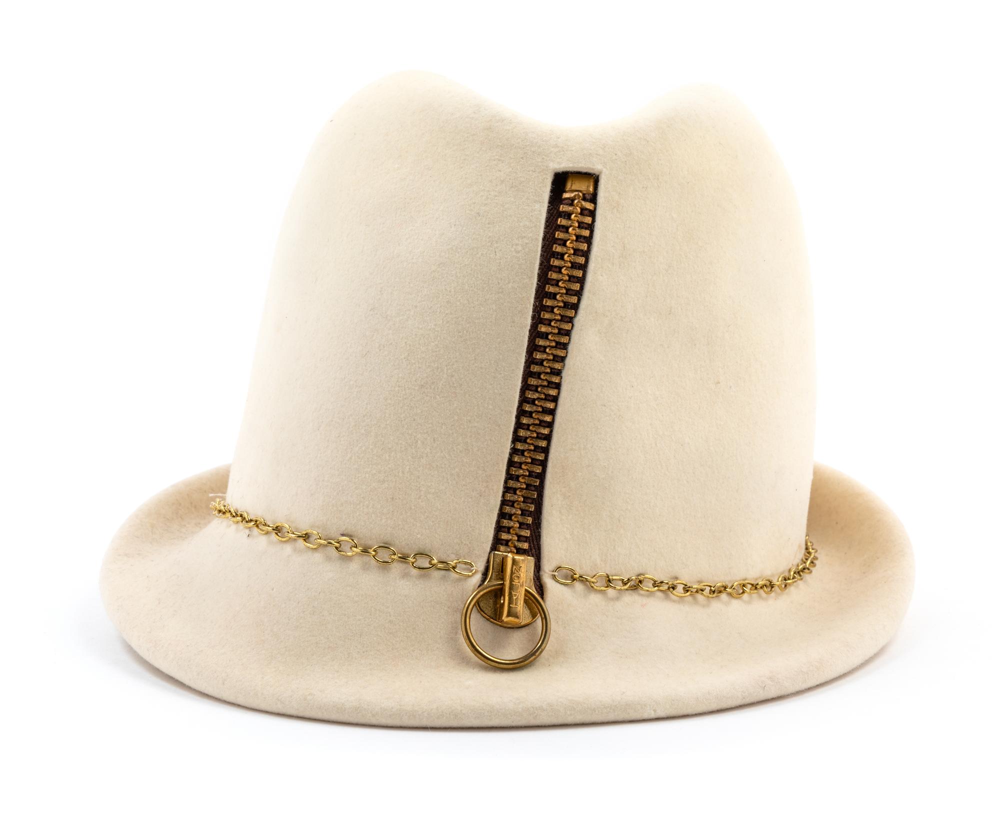 Yves Saint Laurent Early Hat with Zipper, 1960-70s