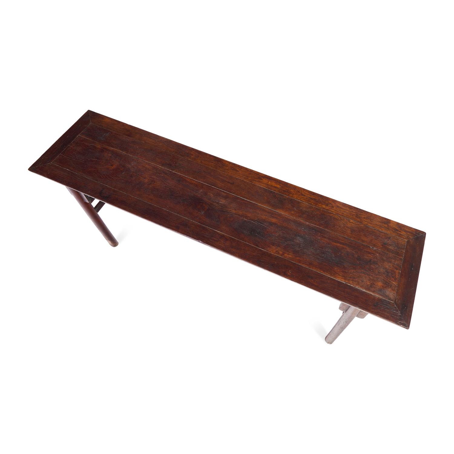 A Chinese Tielimu Recessed-Leg Altar Table, Pingtou'an, Qing Dynasty 清 鐵力木平頭案