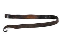 Civil War cartridge box sling with soldier's initials.