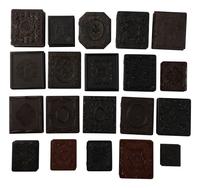 [EARLY PHOTOGRAPHY]. A group of 35 assorted Union cases, with half plate to sixteenth plate sizes.