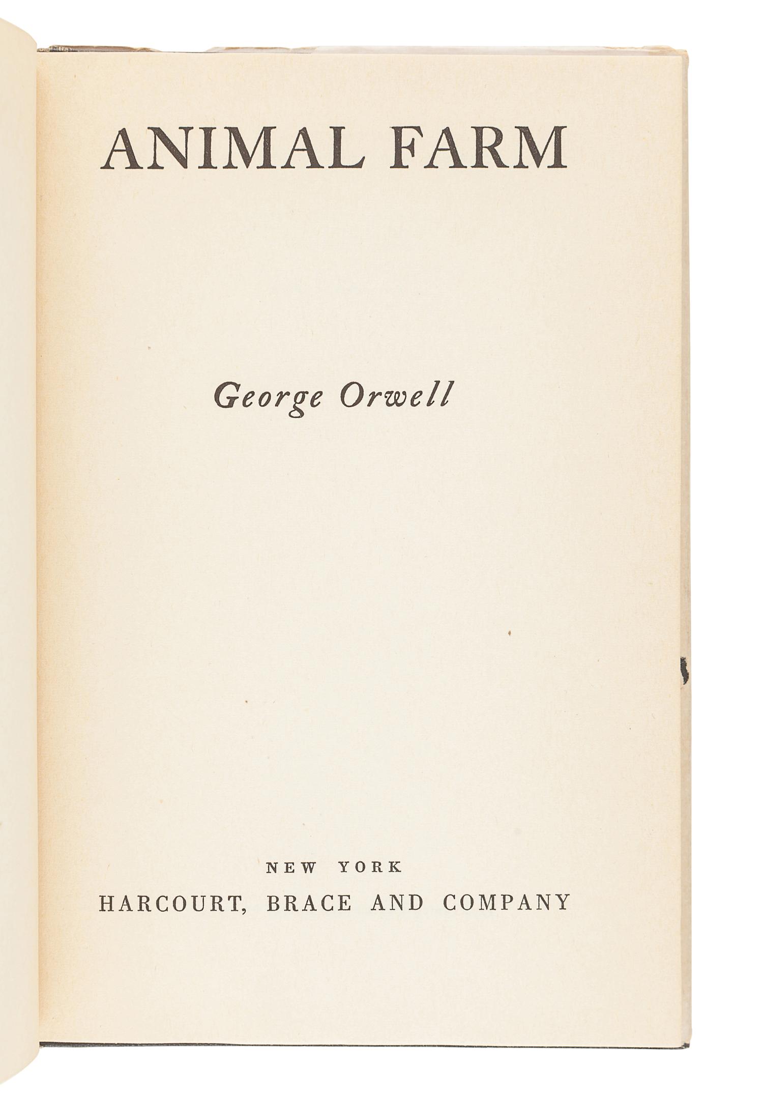 [ORWELL, George (1903-1950) - AMERICAN EDITIONS]. A group of 3 works, comprising: