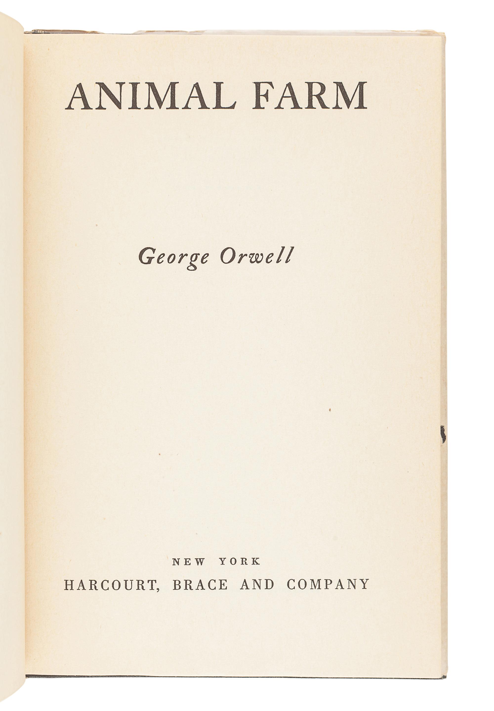 [ORWELL, George (1903-1950) - AMERICAN EDITIONS]. A group of 3 works, comprising: