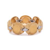 YELLOW GOLD, COIN AND DIAMOND SET