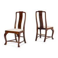 A Pair of Queen Anne Walnut Side Chairs