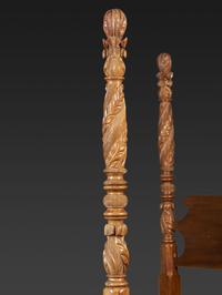 A Classical Carved Mahogany Four-Post Tester Bed