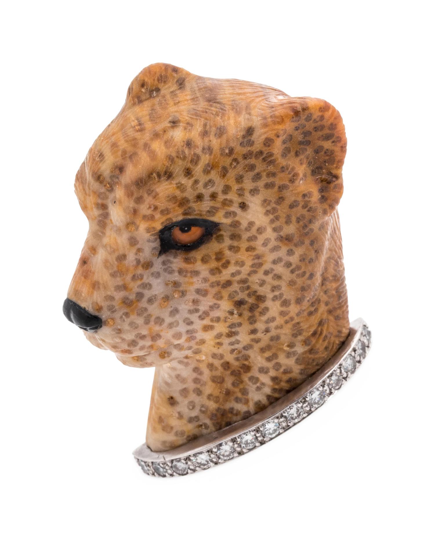 HANS ULRICH PAULY, DIAMOND CHEETAH BROOCH