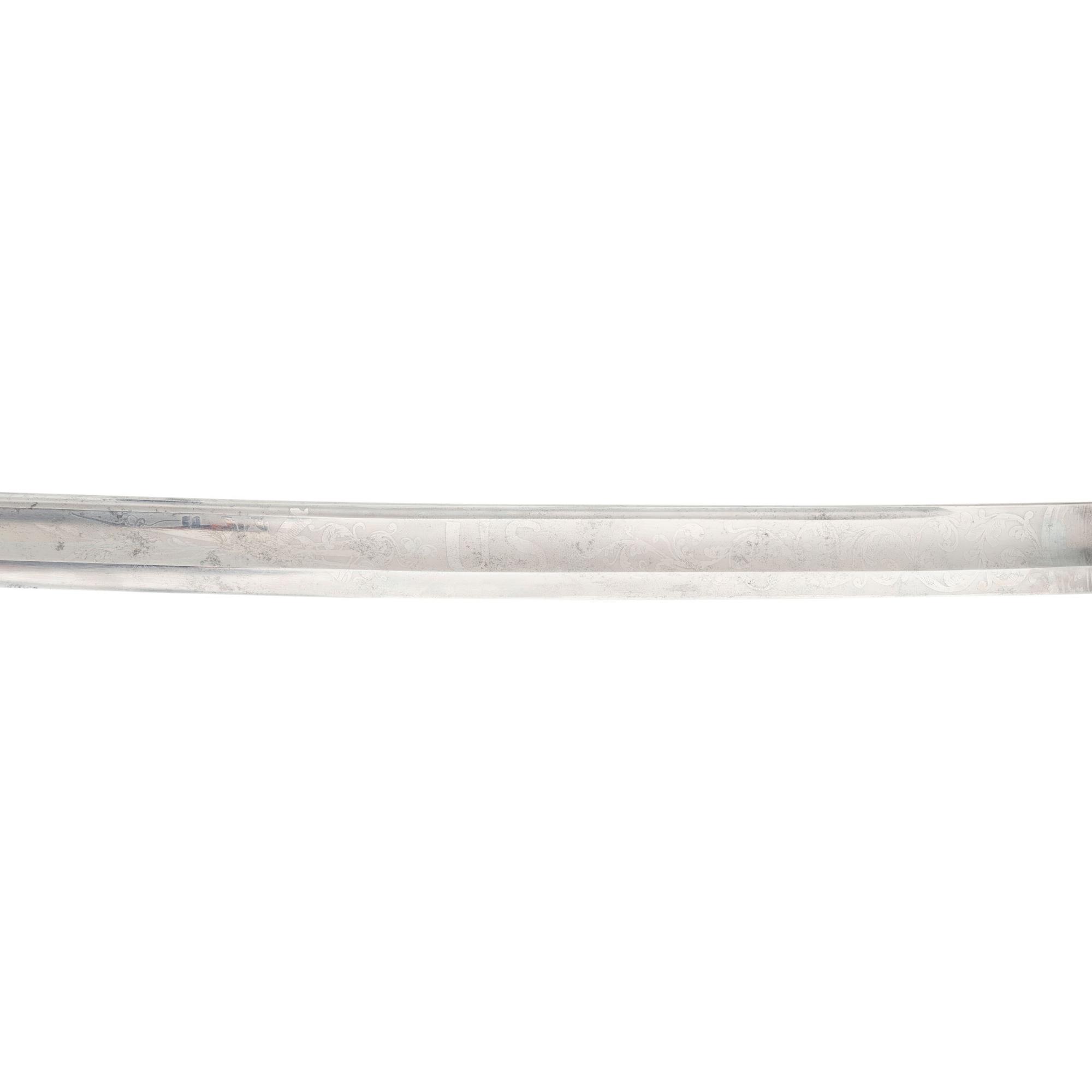 Ames Model 1850 Foot Officer's Sword Presented to Captain Moses Palmer - 13th Mass Infantry - Wounded at 2nd Bull Run and Gettysburg