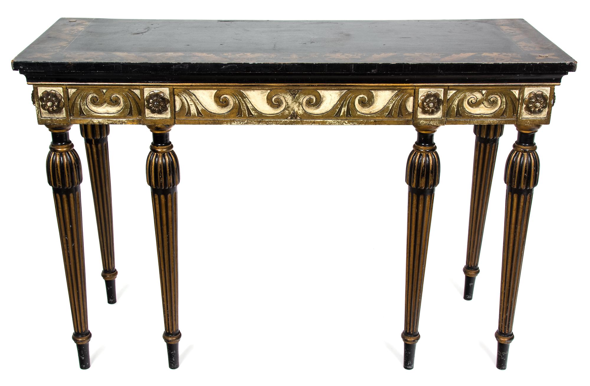 An Italian Neoclassical Console Table Height 32 3/4 x width 47 3/4 x depth 18 inches. — LATE 18TH CENTURY