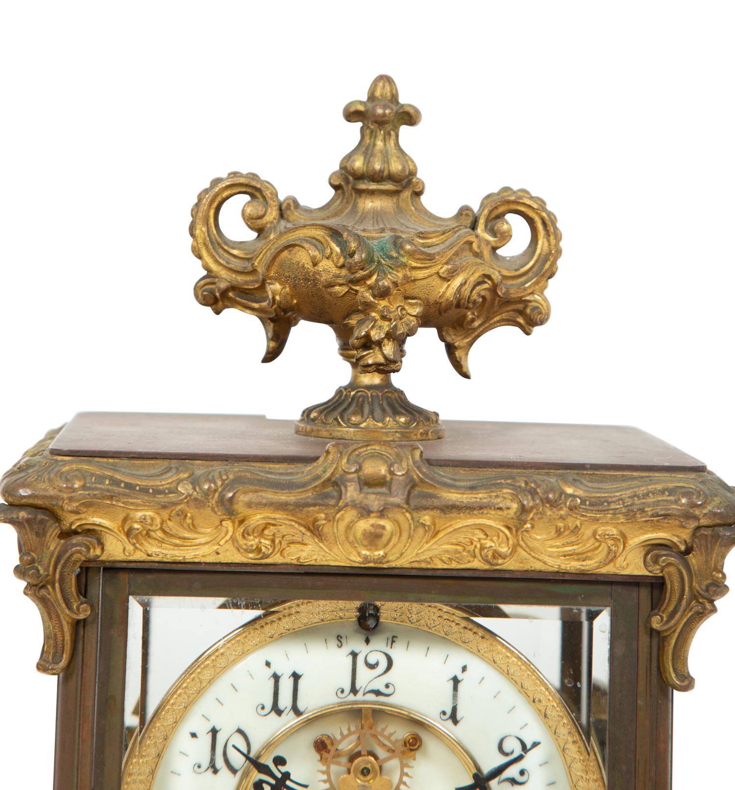 A French Gilt Bronze Mantel Clock