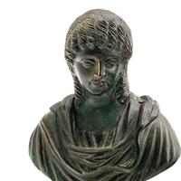 Three Grand Tour Bronze Busts with Marble Bases