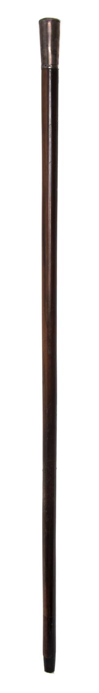 An English Tipping Handled Walking Stick, Length of handle 2 1/2 x length overall 36 1/2 inches.