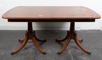 A Georgian Style Double Pedestal Table Height 29 3/4 x length 64 x depth 42 inches. — 20TH CENTURY