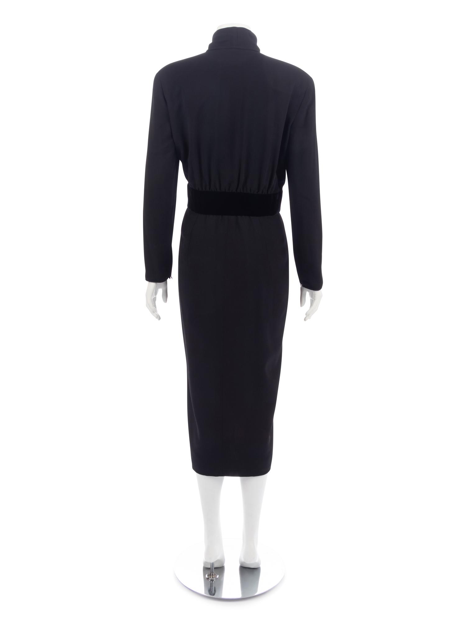 Valentino Black Dress,1980-90s