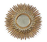 A Moroccan Giltwood Mirror Diameter 29 inches. — 20TH CENTURY